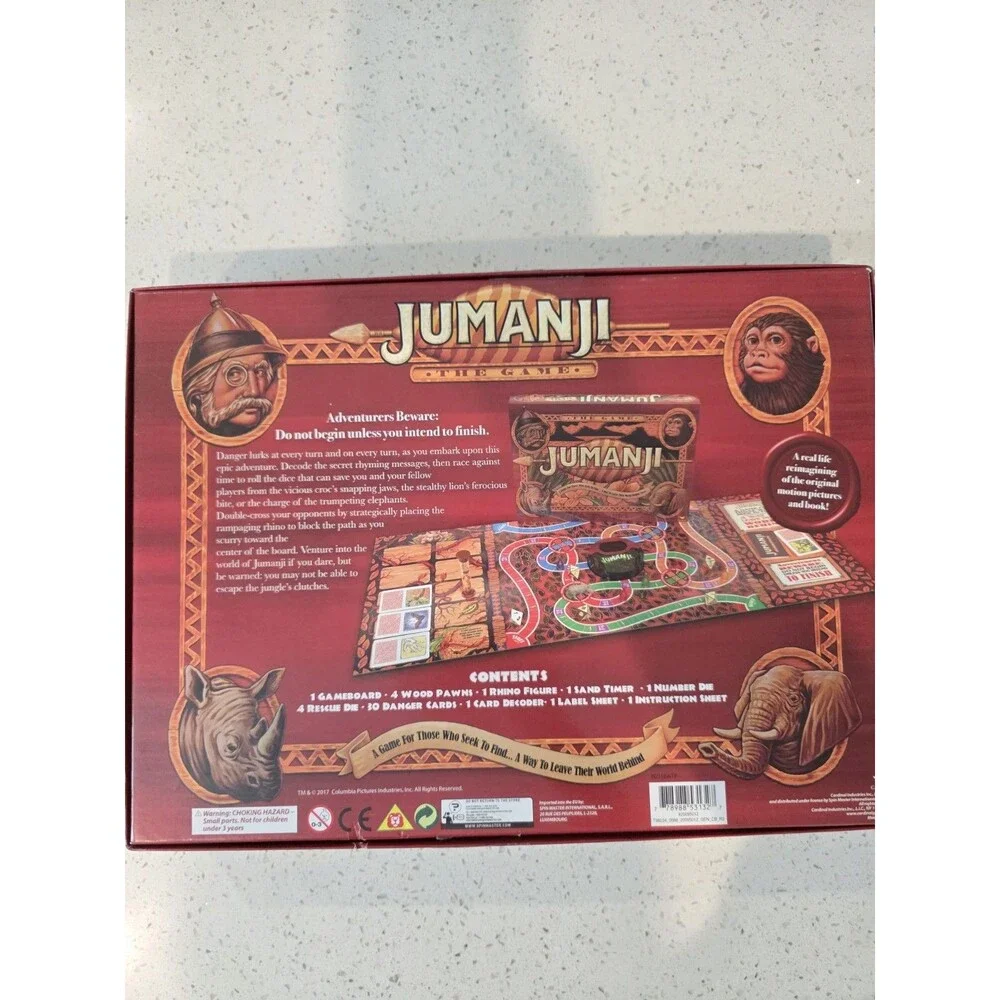 Jumanji - The Game - Cardinal Board Game - Complete - 2017
